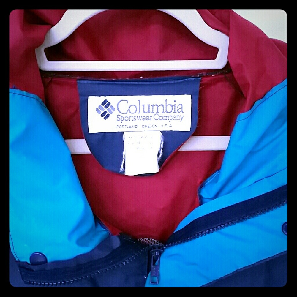 Columbia waterproof Raincoat blue.